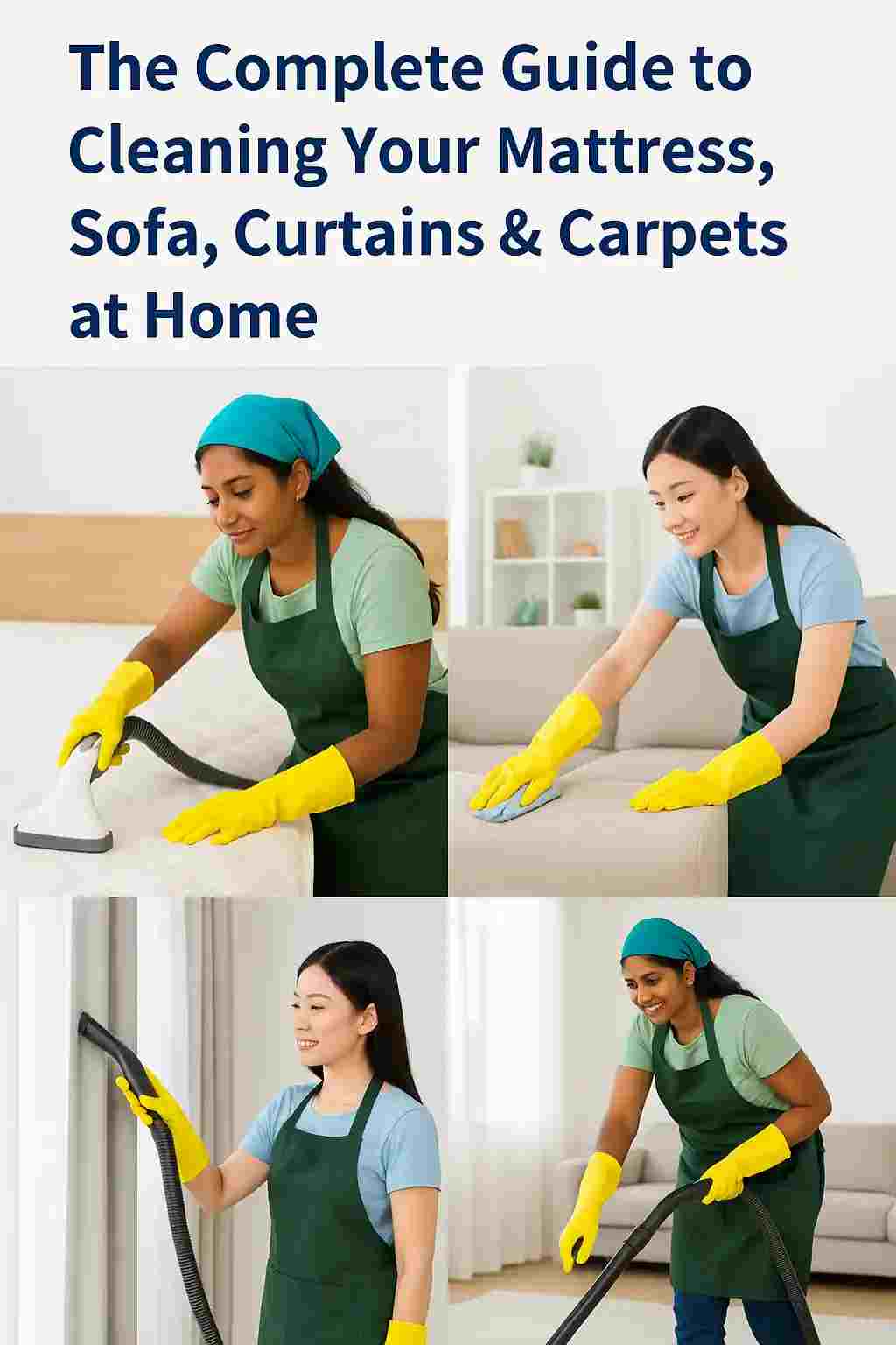 What to clean before moving out Singapore – mop, gloves and cleaning tools in empty room