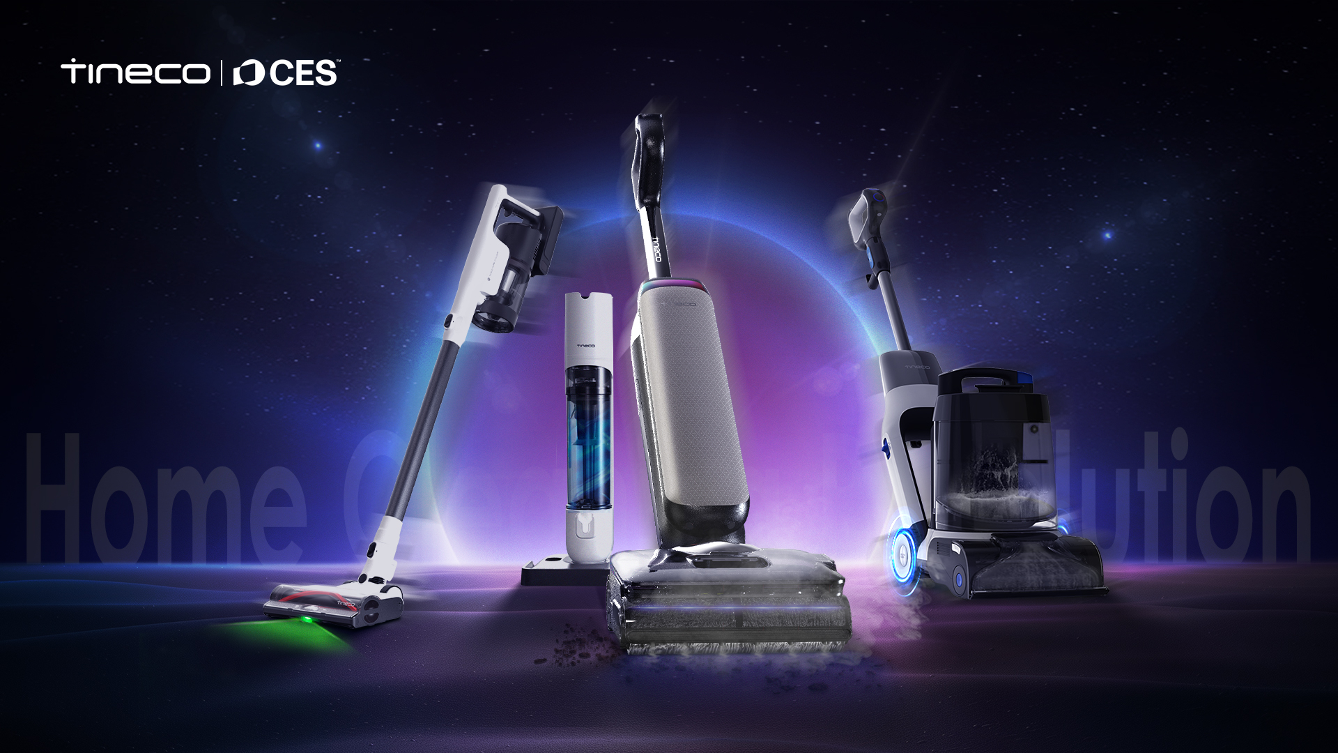 Tineco smart vacuum cleaners and floor washers showcased at CES — advanced AI cleaning technology for modern homes
