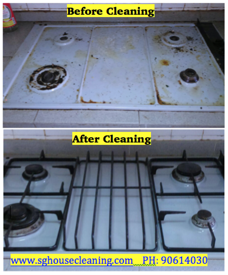 Example of cleaning service - kitchen stove