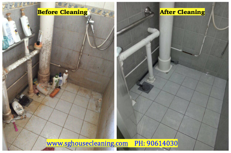 Example of bathroom cleaning